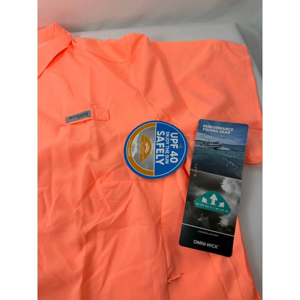 Women's Columbia Tamiami II SS Shirt Orange Size 2X - Picture 3 of 7